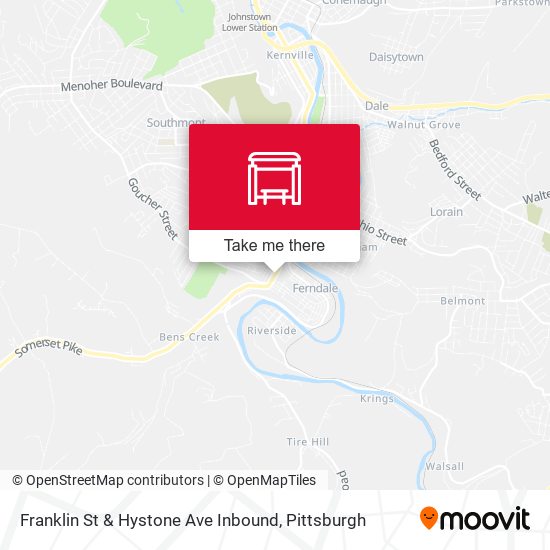 Franklin St & Hystone Ave Inbound map