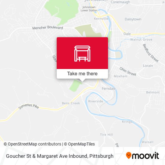 Mapa de Goucher St & Margaret Ave Inbound