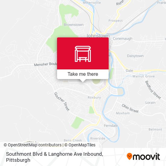 Southmont Blvd & Langhorne Ave Inbound map