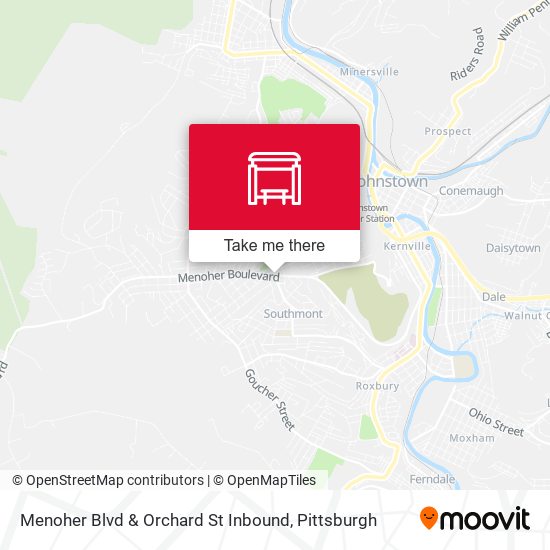 Menoher Blvd & Orchard St Inbound map
