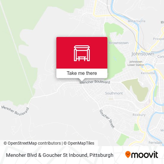 Menoher Blvd & Goucher St Inbound map