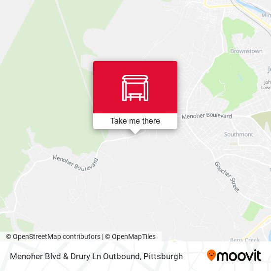 Menoher Blvd & Drury Ln Outbound map