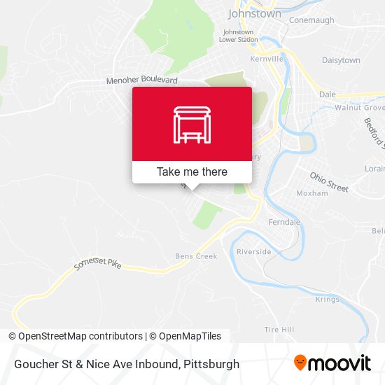 Goucher St & Nice Ave Inbound map