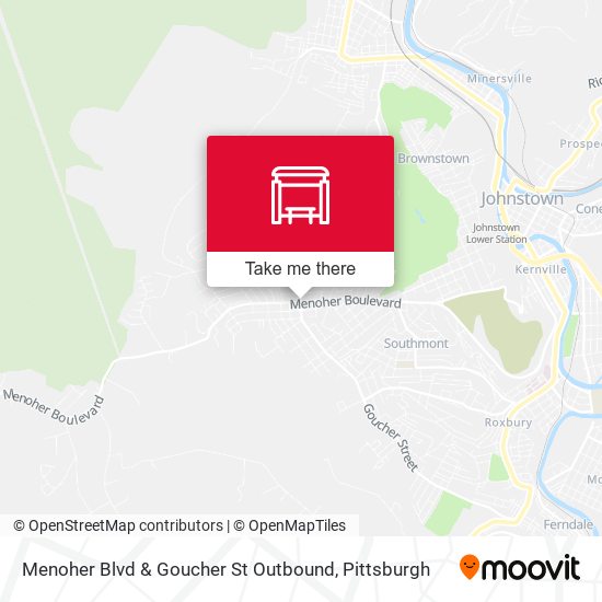 Menoher Blvd & Goucher St Outbound map