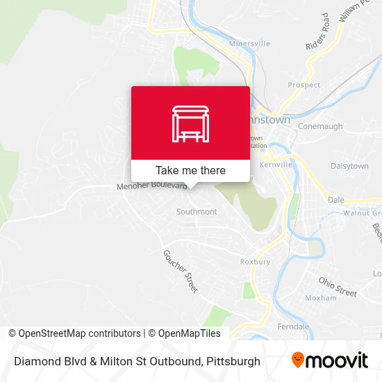 Diamond Blvd & Milton St Outbound map
