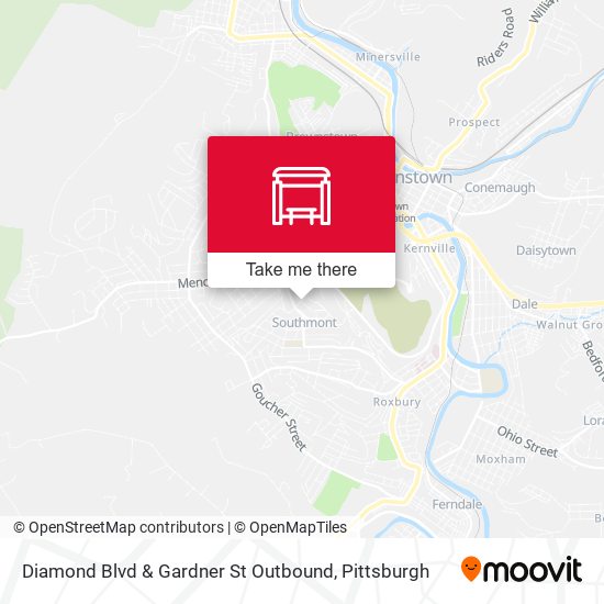Diamond Blvd & Gardner St Outbound map