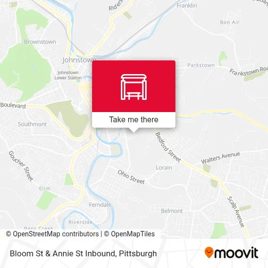 Bloom St & Annie St Inbound map
