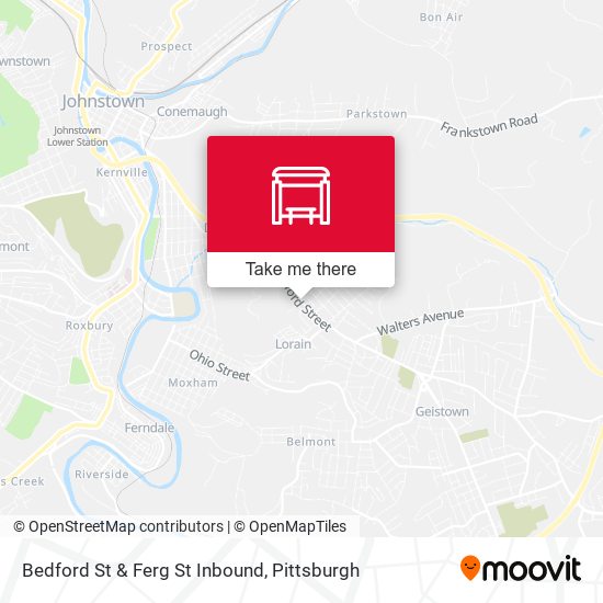 Bedford St & Ferg St Inbound map