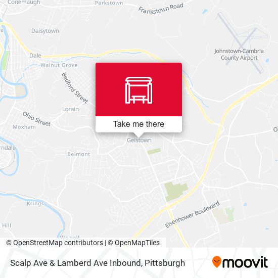 Scalp Ave & Lamberd Ave Inbound map