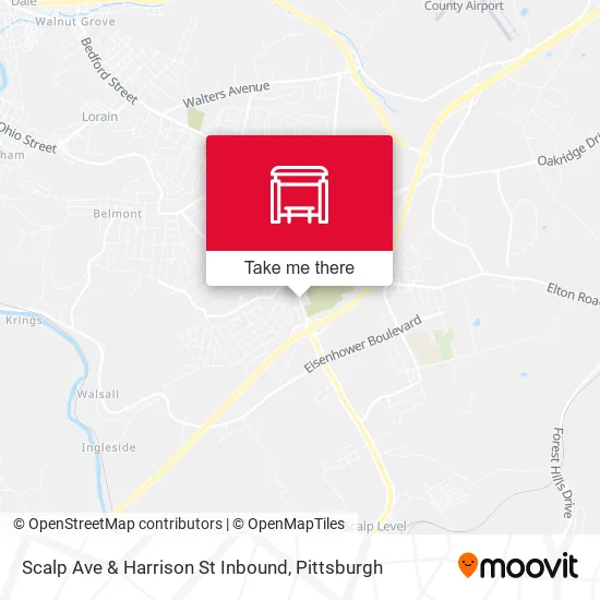 Mapa de Scalp Ave & Harrison St Inbound