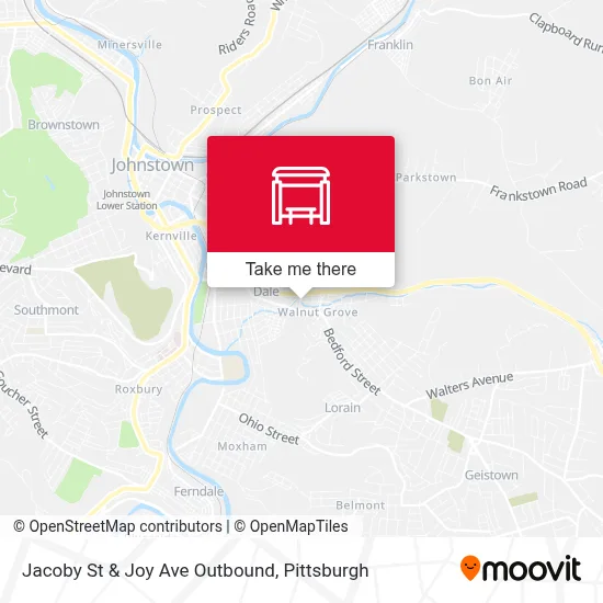 Jacoby St & Joy Ave Outbound map