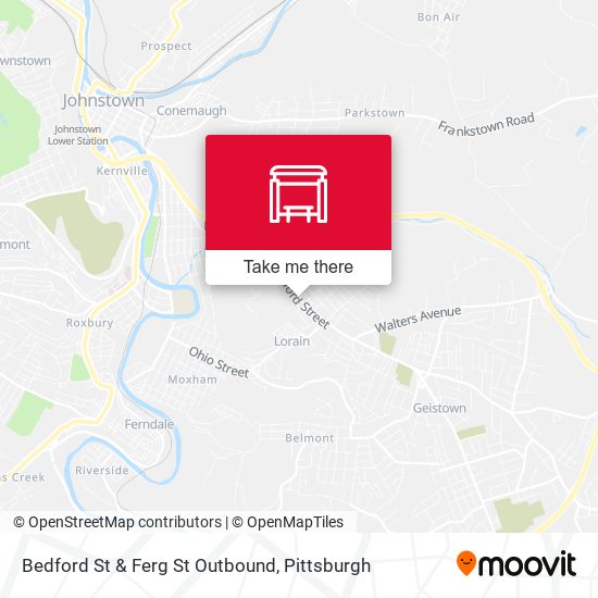 Bedford St & Ferg St Outbound map