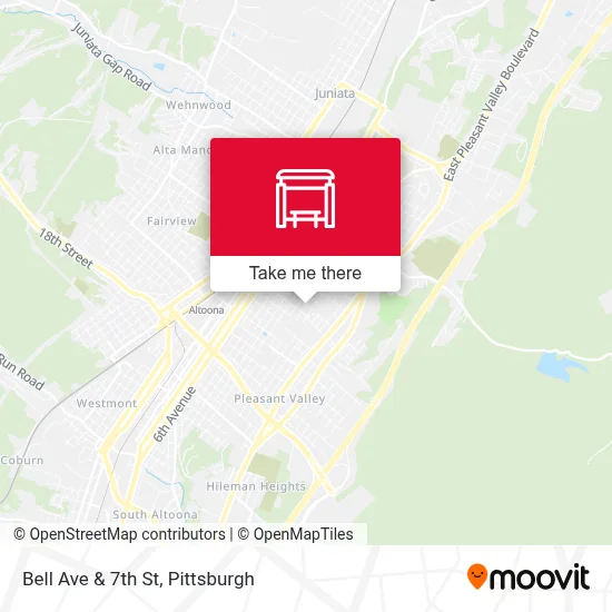 Bell Ave & 7th St map