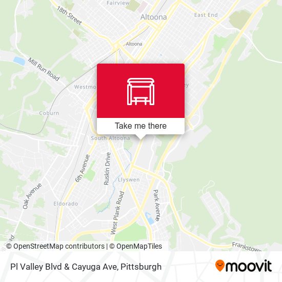 Pl Valley Blvd & Cayuga Ave map
