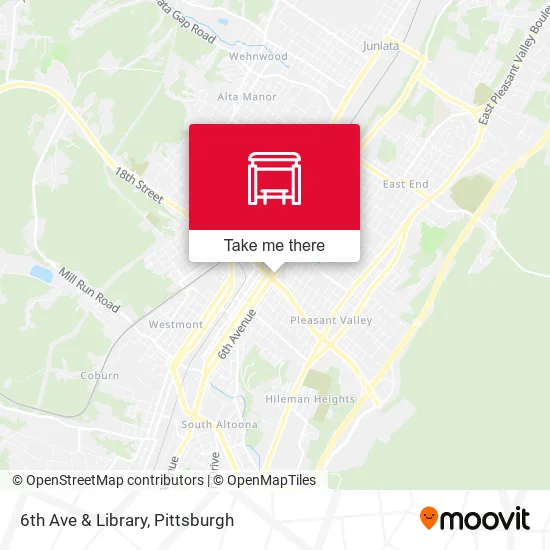 Mapa de 6th Ave & Library