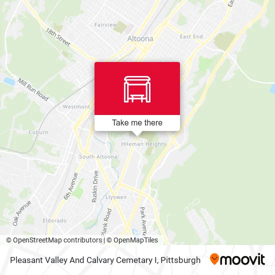 Mapa de Pleasant Valley And Calvary Cemetary I