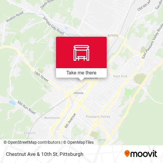 Mapa de Chestnut Ave & 10th St