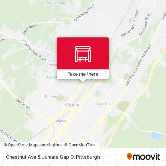 Chestnut Ave & Juniata Gap O map
