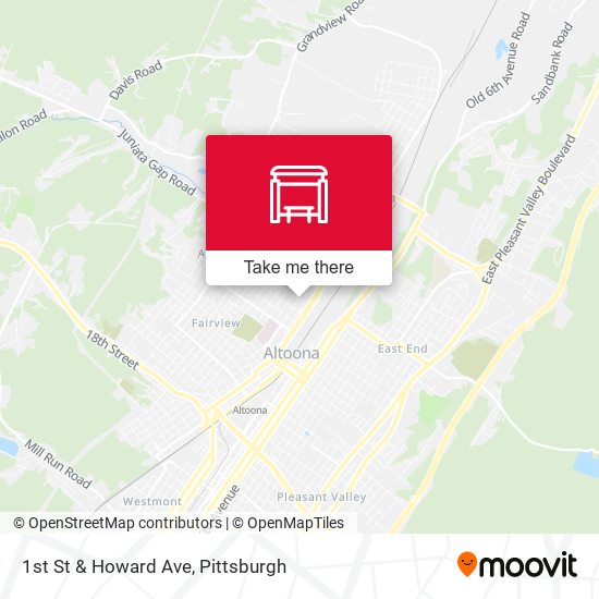 1st St & Howard Ave map