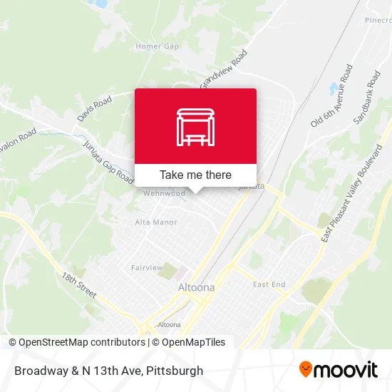 Mapa de Broadway & N 13th Ave