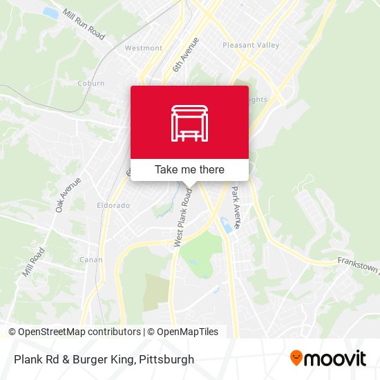 Plank Rd & Burger King map