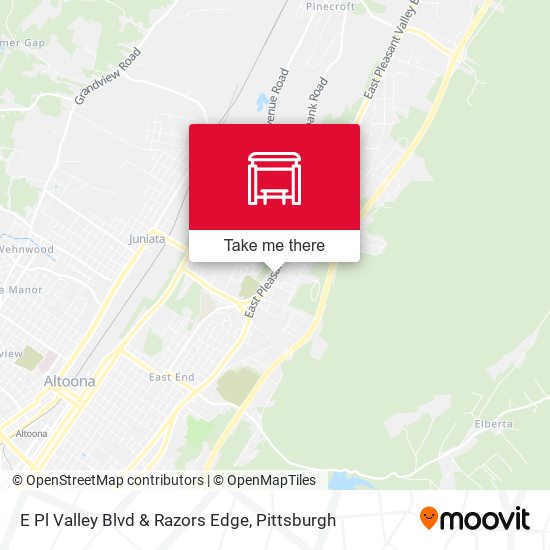 E Pl Valley Blvd & Razors Edge map
