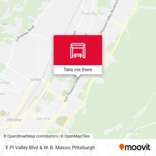 E Pl Valley Blvd & W. B. Mason map
