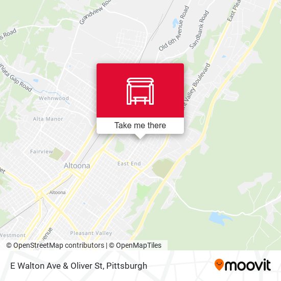 E Walton Ave & Oliver St map