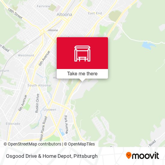 Osgood Drive & Home Depot map