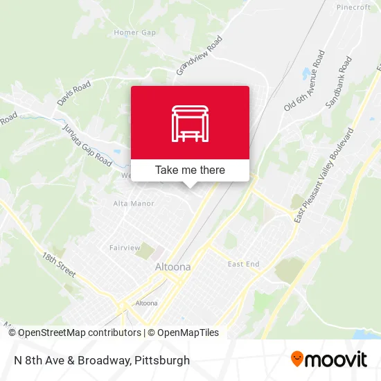 Mapa de N 8th Ave & Broadway