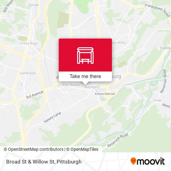 Broad St & Willow St map