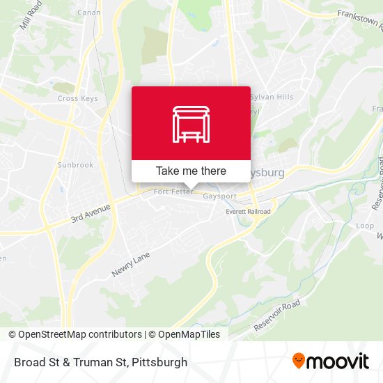 Broad St & Truman St map