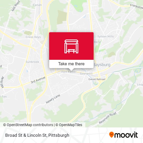 Broad St & Lincoln St map