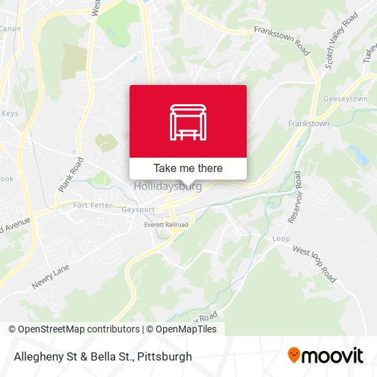 Allegheny St & Bella St. map