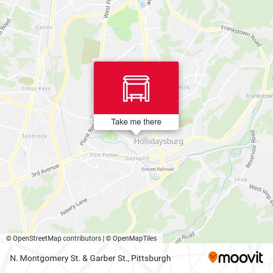 N. Montgomery St. & Garber St. map