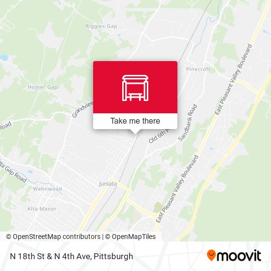 N 18th St & N 4th Ave map