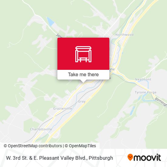 Mapa de W. 3rd St. & E. Pleasant Valley Blvd.