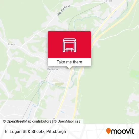 E. Logan St & Sheetz map