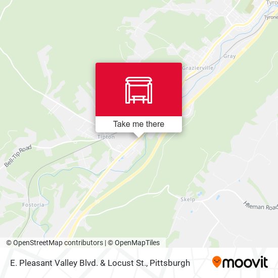 E. Pleasant Valley Blvd. &  Locust St. map