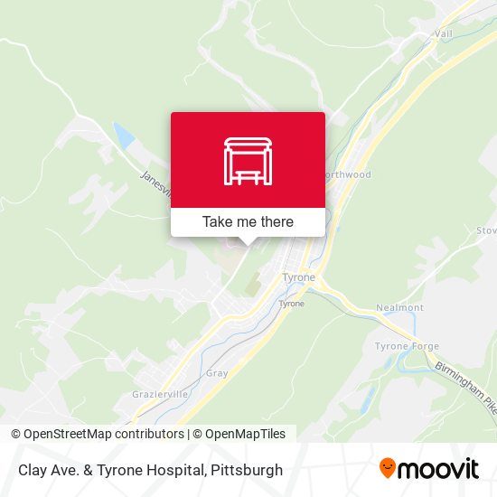 Mapa de Clay Ave. & Tyrone Hospital