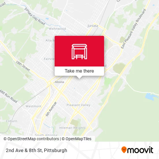 Mapa de 2nd Ave & 8th St