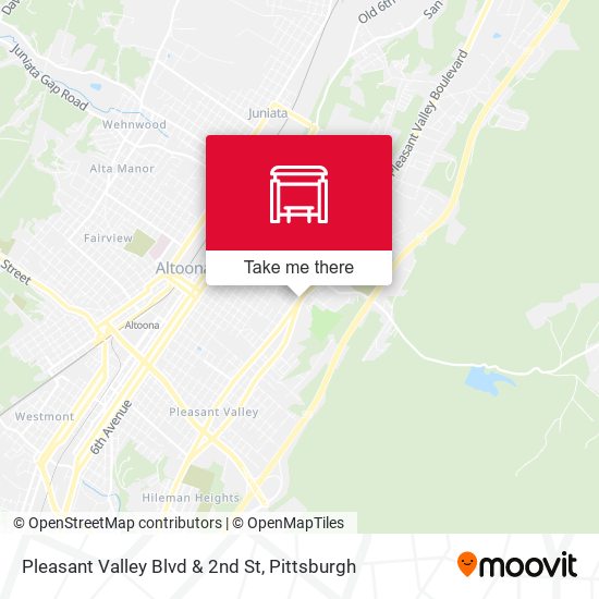 Mapa de Pleasant Valley Blvd & 2nd St