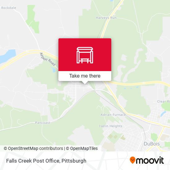 Falls Creek Post Office map