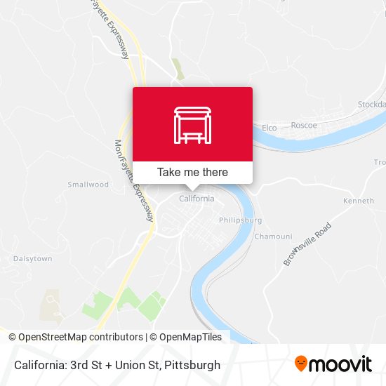 California: 3rd St + Union St map