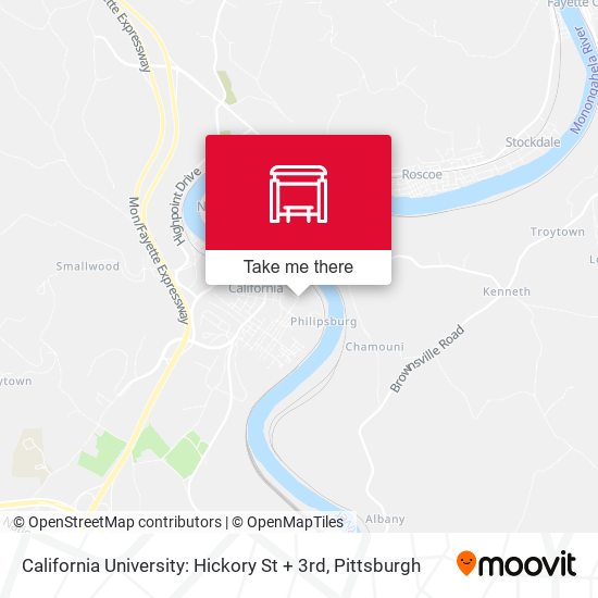 Mapa de California University: Hickory St + 3rd