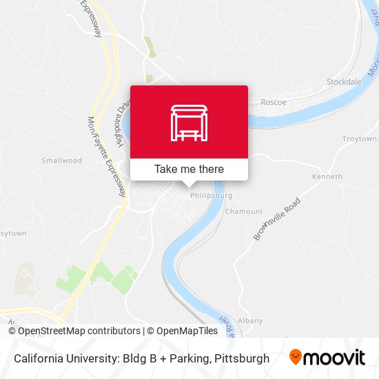 Mapa de California University: Bldg B + Parking