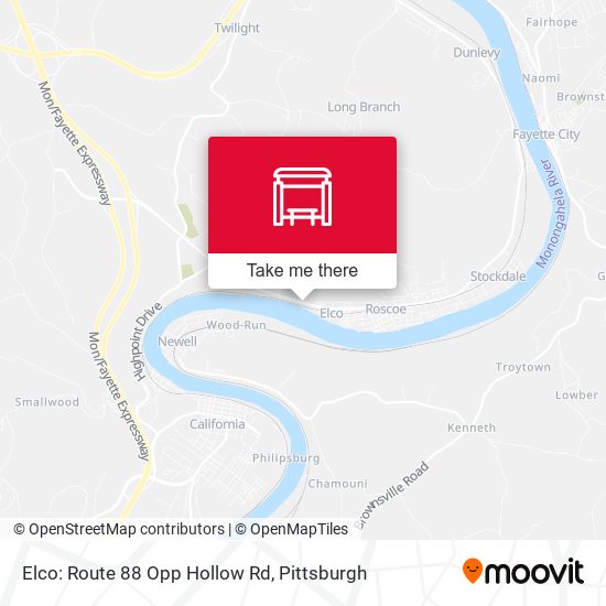 Mapa de Elco: Route 88 Opp Hollow Rd