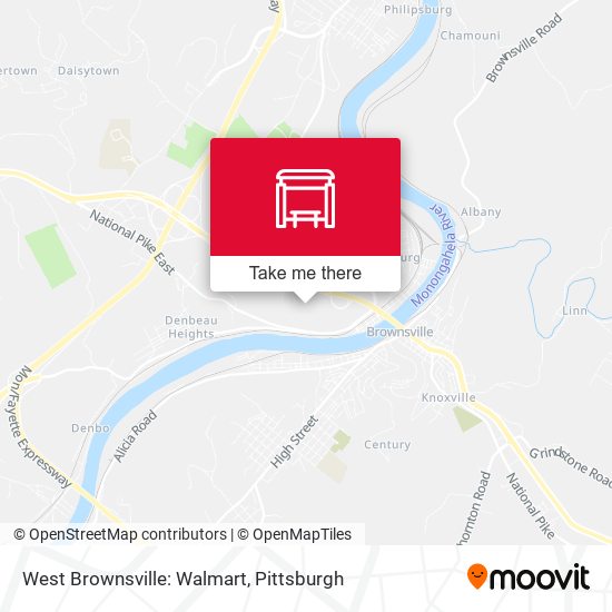 Mapa de West Brownsville: Walmart