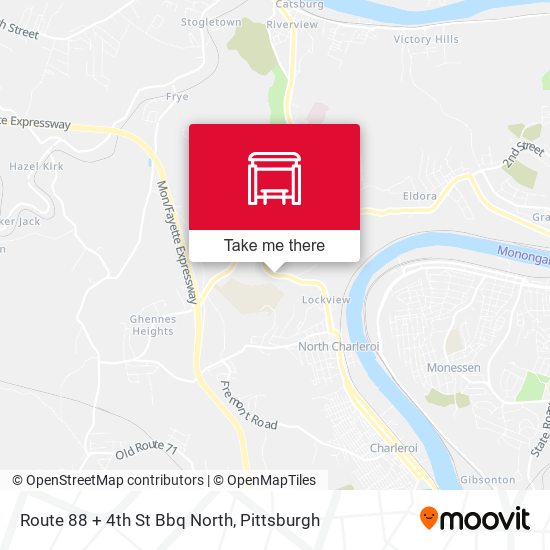 Route 88 + 4th St Bbq North map