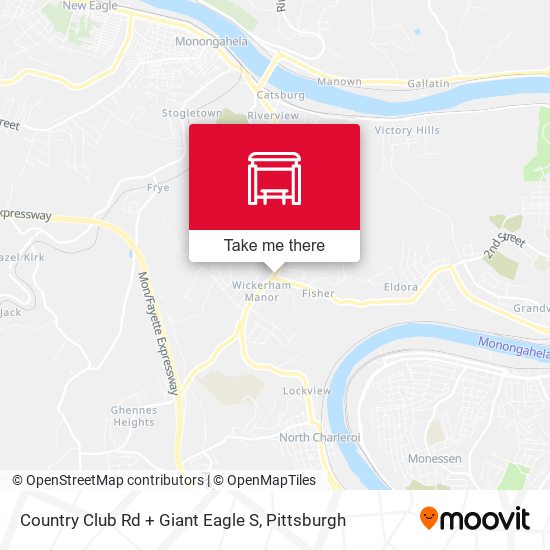 Country Club Rd + Giant Eagle S map